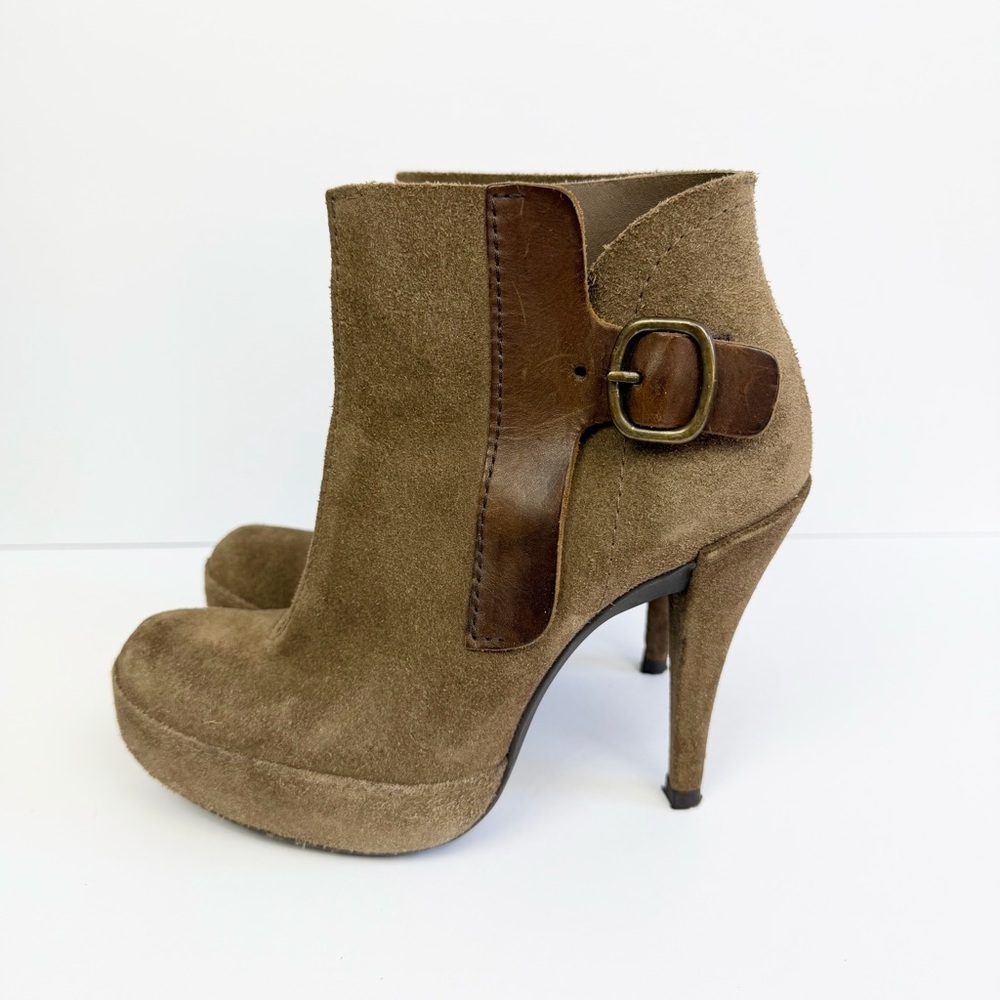 Pedro Garcia Charmy Ankle Boots Booties Suede Leather Platform Size 37.5 US 7.5 - Picture 7 of 14